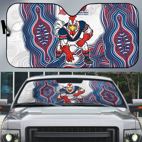Sydney Roosters NAIDOC Week 2026 Auto Sun Shade First Nations of Australia Aboriginal Mascot Rugby