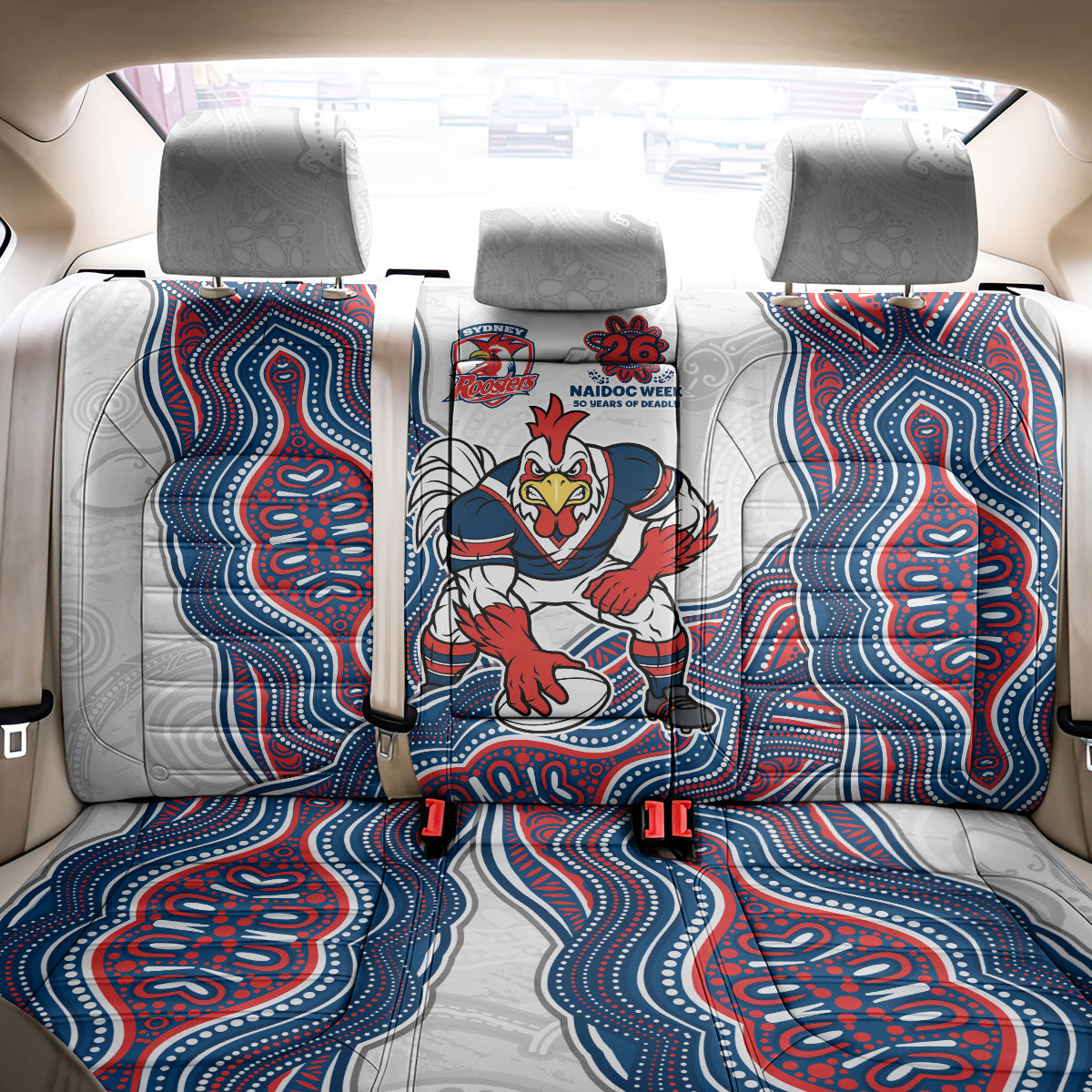 Sydney Roosters NAIDOC Week 2026 Back Car Seat Cover First Nations of Australia Aboriginal Mascot Rugby