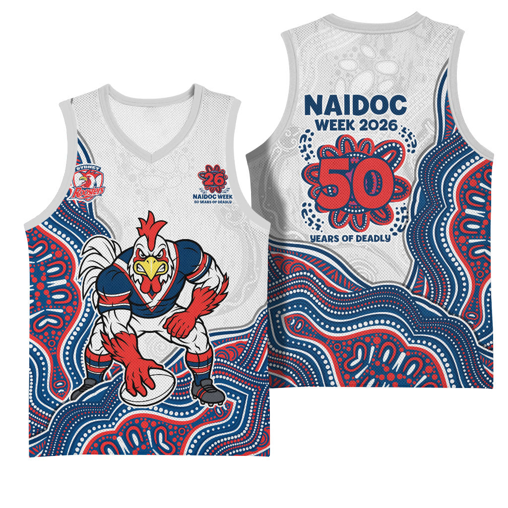 Sydney Roosters NAIDOC Week 2026 Basketball Jersey First Nations of Australia Aboriginal Mascot Rugby