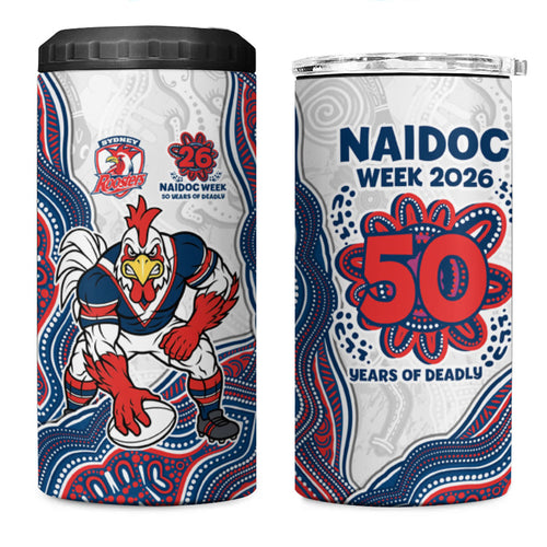 Sydney Roosters NAIDOC Week 2026 4 in 1 Can Cooler Tumbler First Nations of Australia Aboriginal Mascot Rugby