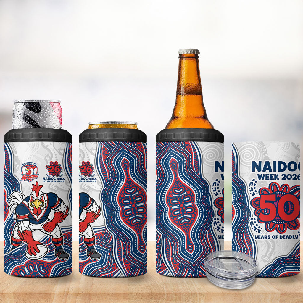 Sydney Roosters NAIDOC Week 2026 4 in 1 Can Cooler Tumbler First Nations of Australia Aboriginal Mascot Rugby