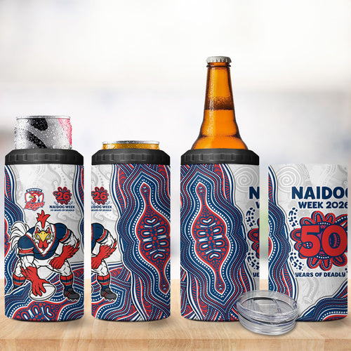 Sydney Roosters NAIDOC Week 2026 4 in 1 Can Cooler Tumbler First Nations of Australia Aboriginal Mascot Rugby