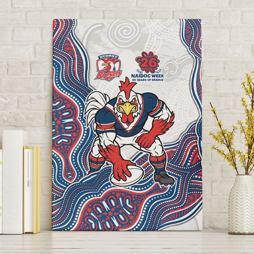 Sydney Roosters NAIDOC Week 2026 Canvas Wall Art First Nations of Australia Aboriginal Mascot Rugby