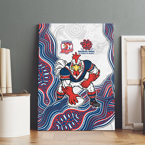 Sydney Roosters NAIDOC Week 2026 Canvas Wall Art First Nations of Australia Aboriginal Mascot Rugby