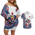 Sydney Roosters NAIDOC Week 2026 Couples Matching Off Shoulder Short Dress and Hawaiian Shirt First Nations of Australia Aboriginal Mascot Rugby