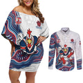 Sydney Roosters NAIDOC Week 2026 Couples Matching Off Shoulder Short Dress and Long Sleeve Button Shirt First Nations of Australia Aboriginal Mascot Rugby