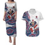 Sydney Roosters NAIDOC Week 2026 Couples Matching Puletasi and Hawaiian Shirt First Nations of Australia Aboriginal Mascot Rugby