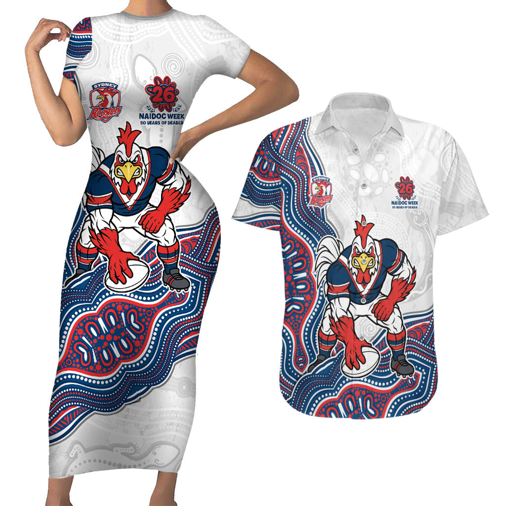 Sydney Roosters NAIDOC Week 2026 Couples Matching Short Sleeve Bodycon Dress and Hawaiian Shirt First Nations of Australia Aboriginal Mascot Rugby
