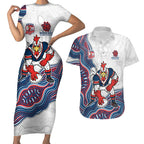 Sydney Roosters NAIDOC Week 2026 Couples Matching Short Sleeve Bodycon Dress and Hawaiian Shirt First Nations of Australia Aboriginal Mascot Rugby