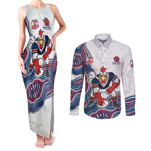 Sydney Roosters NAIDOC Week 2026 Couples Matching Tank Maxi Dress and Long Sleeve Button Shirt First Nations of Australia Aboriginal Mascot Rugby