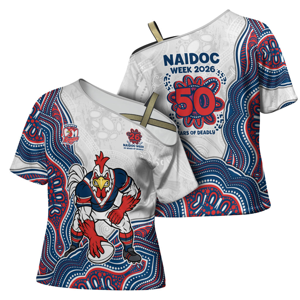 Sydney Roosters NAIDOC Week 2026 Cross Shoulder Shirt First Nations of Australia Aboriginal Mascot Rugby
