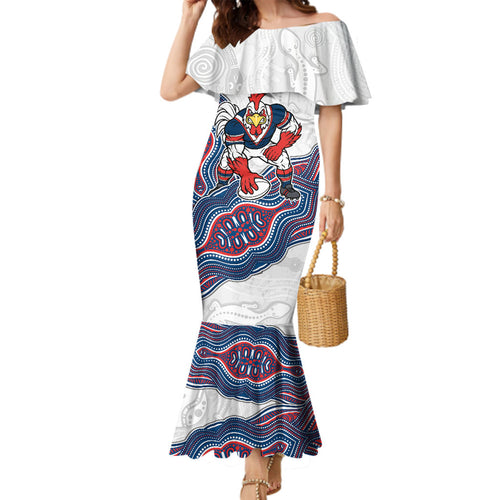 Sydney Roosters NAIDOC Week 2026 Family Matching Mermaid Dress and Hawaiian Shirt First Nations of Australia Aboriginal Mascot Rugby