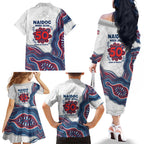 Sydney Roosters NAIDOC Week 2026 Family Matching Off The Shoulder Long Sleeve Dress and Hawaiian Shirt First Nations of Australia Aboriginal Mascot Rugby