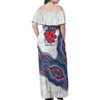 Sydney Roosters NAIDOC Week 2026 Family Matching Off Shoulder Maxi Dress and Hawaiian Shirt First Nations of Australia Aboriginal Mascot Rugby