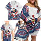 Sydney Roosters NAIDOC Week 2026 Family Matching Off Shoulder Short Dress and Hawaiian Shirt First Nations of Australia Aboriginal Mascot Rugby