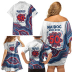 Sydney Roosters NAIDOC Week 2026 Family Matching Off Shoulder Short Dress and Hawaiian Shirt First Nations of Australia Aboriginal Mascot Rugby