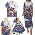 Sydney Roosters NAIDOC Week 2026 Family Matching Puletasi and Hawaiian Shirt First Nations of Australia Aboriginal Mascot Rugby