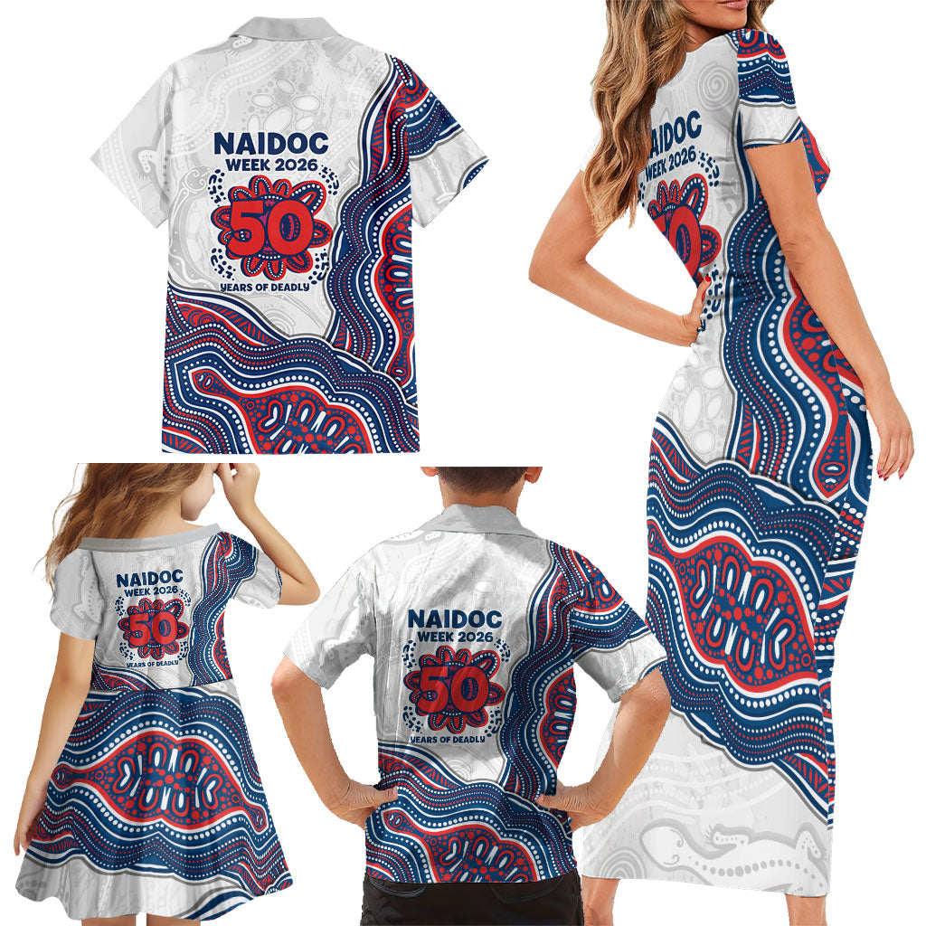 Sydney Roosters NAIDOC Week 2026 Family Matching Short Sleeve Bodycon Dress and Hawaiian Shirt First Nations of Australia Aboriginal Mascot Rugby