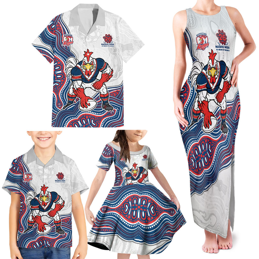 Sydney Roosters NAIDOC Week 2026 Family Matching Tank Maxi Dress and Hawaiian Shirt First Nations of Australia Aboriginal Mascot Rugby