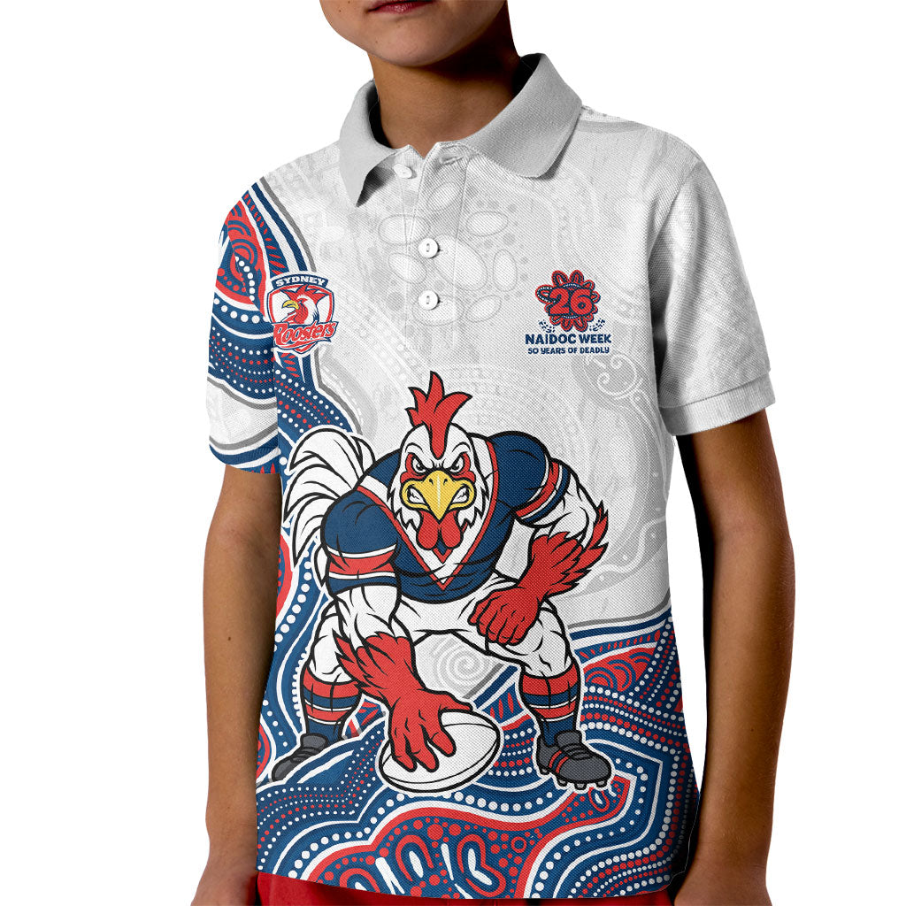Sydney Roosters NAIDOC Week 2026 Kid Polo Shirt First Nations of Australia Aboriginal Mascot Rugby