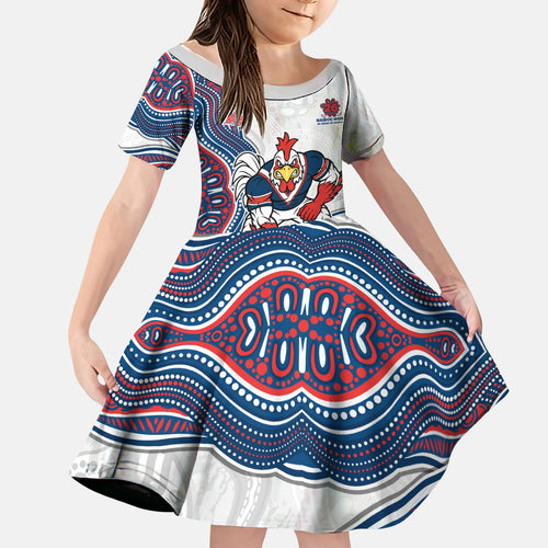 Sydney Roosters NAIDOC Week 2026 Kid Short Sleeve Dress First Nations of Australia Aboriginal Mascot Rugby