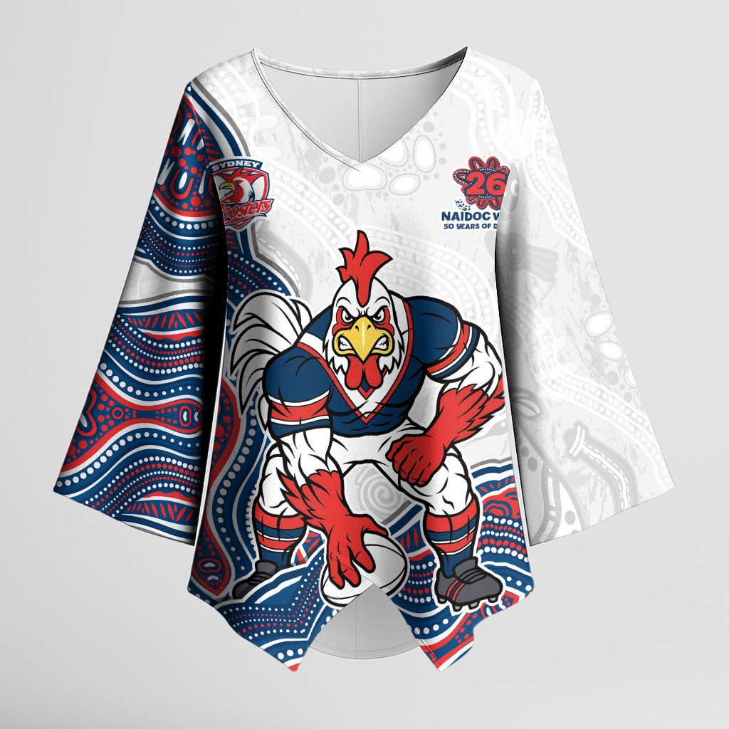 Sydney Roosters NAIDOC Week 2026 Kimono Sleeve Blouse First Nations of Australia Aboriginal Mascot Rugby