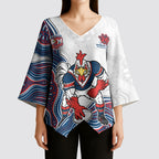 Sydney Roosters NAIDOC Week 2026 Kimono Sleeve Blouse First Nations of Australia Aboriginal Mascot Rugby