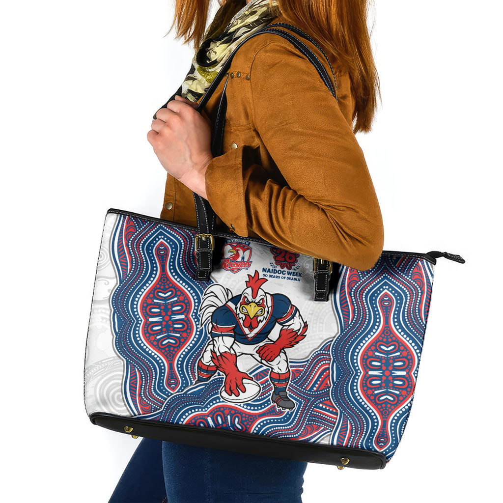 Sydney Roosters NAIDOC Week 2026 Leather Tote Bag First Nations of Australia Aboriginal Mascot Rugby