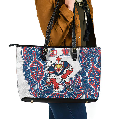 Sydney Roosters NAIDOC Week 2026 Leather Tote Bag First Nations of Australia Aboriginal Mascot Rugby