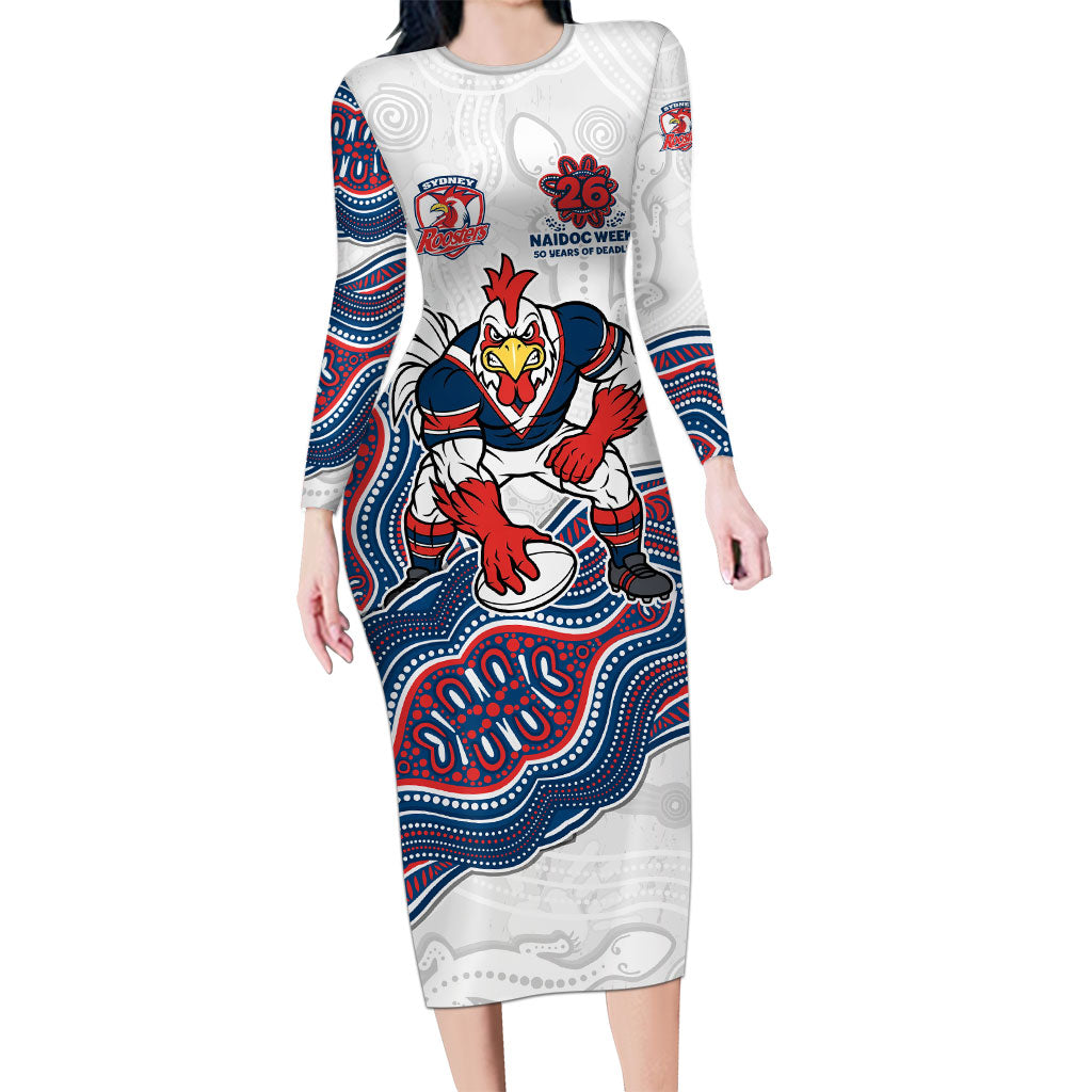 Sydney Roosters NAIDOC Week 2026 Long Sleeve Bodycon Dress First Nations of Australia Aboriginal Mascot Rugby