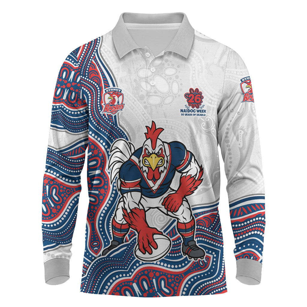 Sydney Roosters NAIDOC Week 2026 Long Sleeve Polo Shirt First Nations of Australia Aboriginal Mascot Rugby