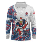 Sydney Roosters NAIDOC Week 2026 Long Sleeve Polo Shirt First Nations of Australia Aboriginal Mascot Rugby