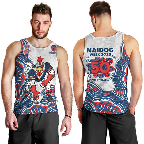 Sydney Roosters NAIDOC Week 2026 Men Tank Top First Nations of Australia Aboriginal Mascot Rugby