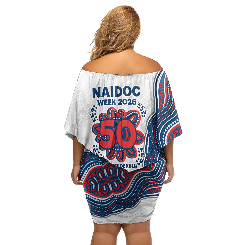 Sydney Roosters NAIDOC Week 2026 Off Shoulder Short Dress First Nations of Australia Aboriginal Mascot Rugby