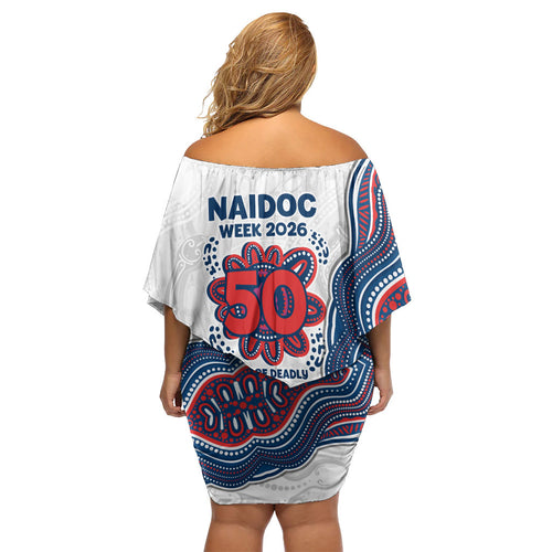 Sydney Roosters NAIDOC Week 2026 Off Shoulder Short Dress First Nations of Australia Aboriginal Mascot Rugby