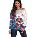Sydney Roosters NAIDOC Week 2026 Off Shoulder Sweater First Nations of Australia Aboriginal Mascot Rugby