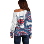 Sydney Roosters NAIDOC Week 2026 Off Shoulder Sweater First Nations of Australia Aboriginal Mascot Rugby
