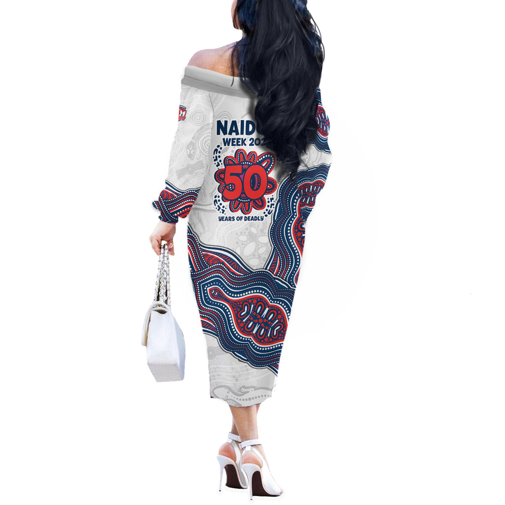 Sydney Roosters NAIDOC Week 2026 Off The Shoulder Long Sleeve Dress First Nations of Australia Aboriginal Mascot Rugby