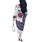Sydney Roosters NAIDOC Week 2026 Off The Shoulder Long Sleeve Dress First Nations of Australia Aboriginal Mascot Rugby
