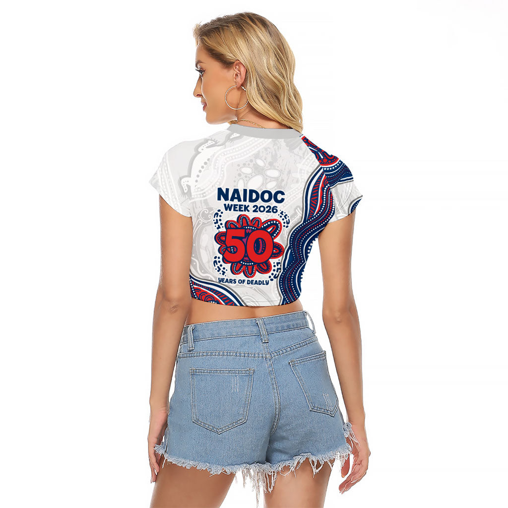 Sydney Roosters NAIDOC Week 2026 Raglan Cropped T Shirt First Nations of Australia Aboriginal Mascot Rugby