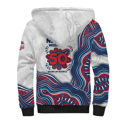 Sydney Roosters NAIDOC Week 2026 Sherpa Hoodie First Nations of Australia Aboriginal Mascot Rugby