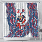 Sydney Roosters NAIDOC Week 2026 Shower Curtain First Nations of Australia Aboriginal Mascot Rugby