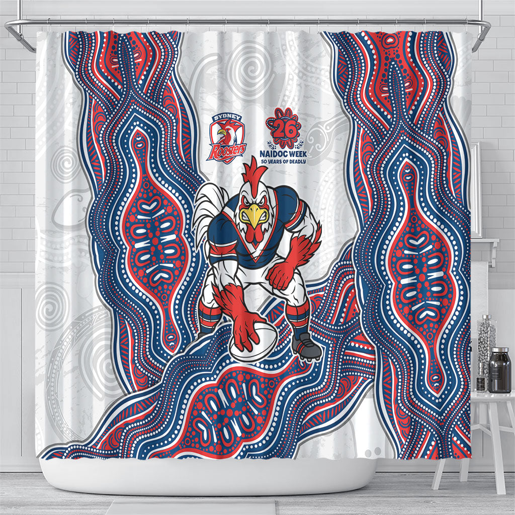 Sydney Roosters NAIDOC Week 2026 Shower Curtain First Nations of Australia Aboriginal Mascot Rugby
