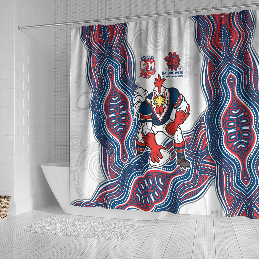 Sydney Roosters NAIDOC Week 2026 Shower Curtain First Nations of Australia Aboriginal Mascot Rugby