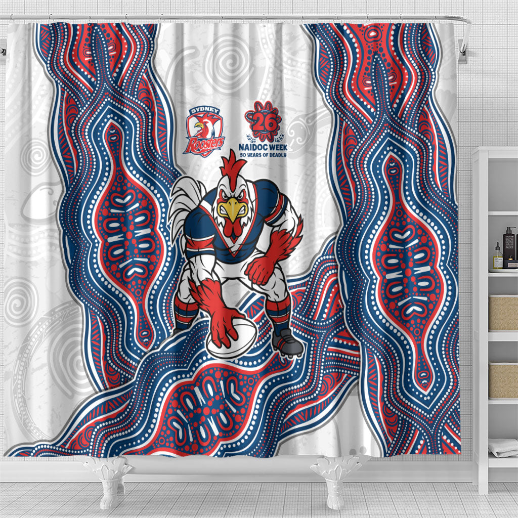 Sydney Roosters NAIDOC Week 2026 Shower Curtain First Nations of Australia Aboriginal Mascot Rugby