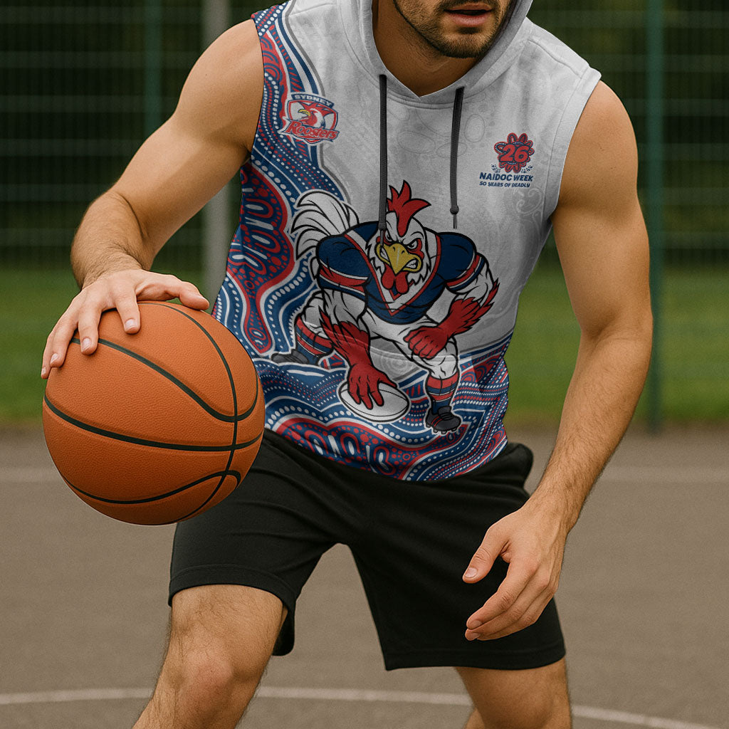 Sydney Roosters NAIDOC Week 2026 Sleeveless Hoodie First Nations of Australia Aboriginal Mascot Rugby