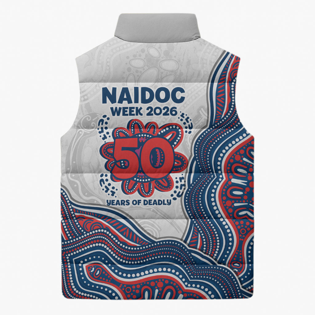 Sydney Roosters NAIDOC Week 2026 Sleeveless Puffer Jacket First Nations of Australia Aboriginal Mascot Rugby