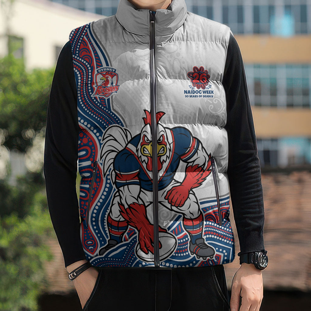 Sydney Roosters NAIDOC Week 2026 Sleeveless Puffer Jacket First Nations of Australia Aboriginal Mascot Rugby