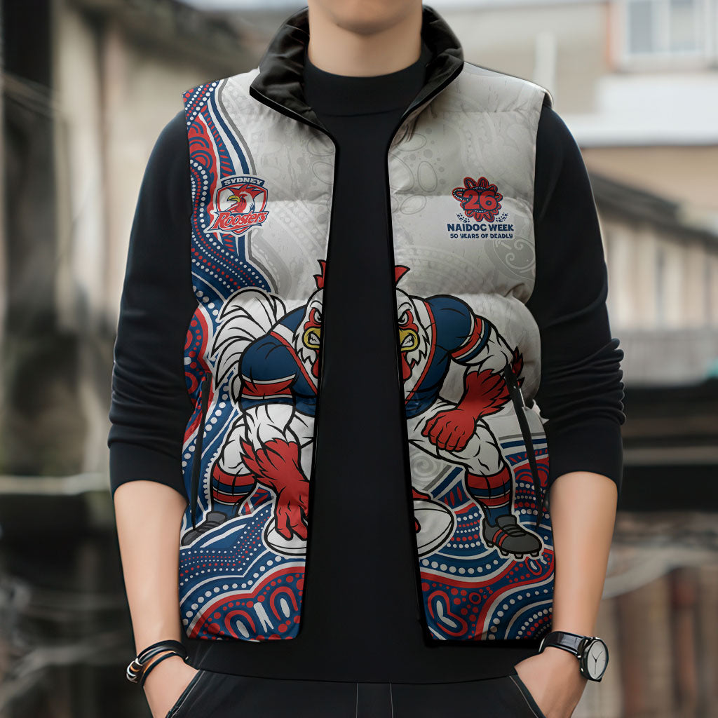 Sydney Roosters NAIDOC Week 2026 Sleeveless Puffer Jacket First Nations of Australia Aboriginal Mascot Rugby