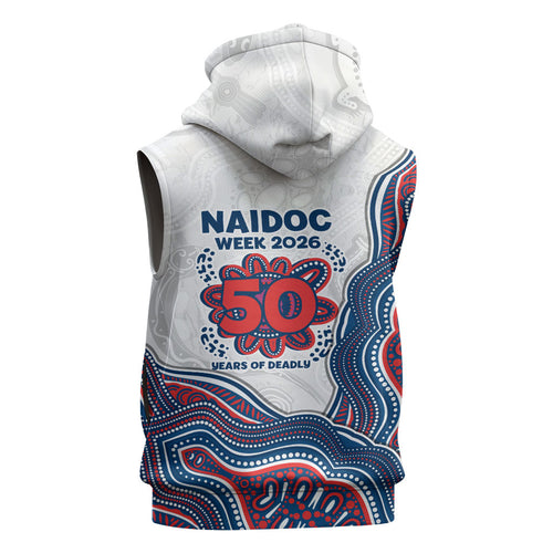 Sydney Roosters NAIDOC Week 2026 Sleeveless Zip Hoodie First Nations of Australia Aboriginal Mascot Rugby
